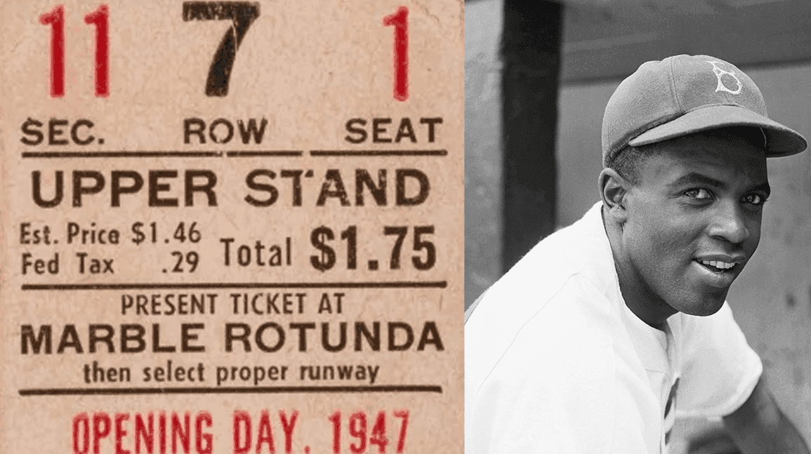 Cover Image for Jackie Robinson debut ticket among most 'special' pieces of sports memorabilia